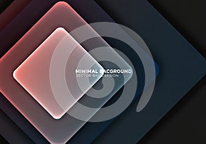 Geometric design featuring overlapping translucent square layers, creating a