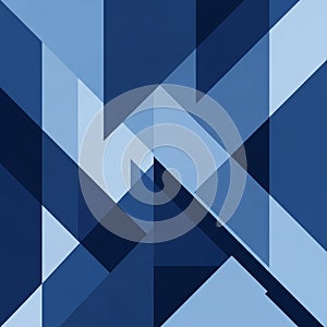 Geometric design featuring overlapping triangles and polygons in