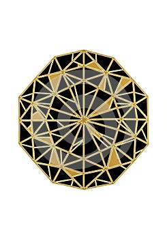 Geometric design featuring a polygonal pattern composed of