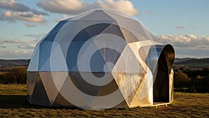 Geometric design is inspired by Buckminster Fuller s architect