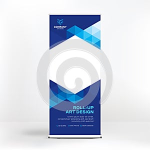 Geometric design, roll-up, creative background, template for photo and text placement, presentations