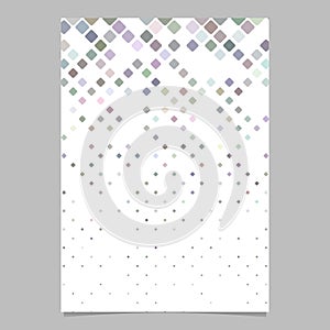 Geometric diagonal square pattern background flyer template - vector graphic