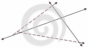 A geometric diagram of intersecting lines and angles vector, vector design Generative AI