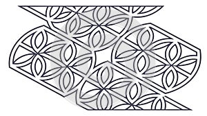 Geometric Diamond Intersecting Lines Seamless Pattern, vector design Generative AI