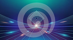 Geometric diamond light trails abstract background