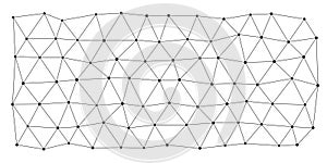 Geometric Diamond Mesh Network Isolated Vector Art
