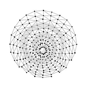 Geometric Diamond Paraboloid Wireframe Network Design