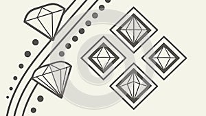 Geometric Diamond Pattern Design Element, vector design Generative AI