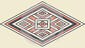 Geometric Diamond Pattern Design Element, vector design Generative AI