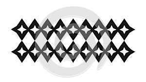 Geometric Diamond Pattern Repeating Border, vector design Generative AI