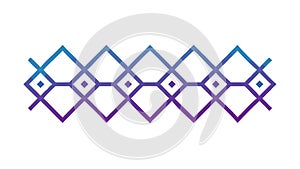 Geometric Diamond Pattern Repeating Line Art Border, vector design Generative AI