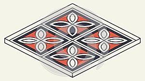 Geometric Diamond Shape Pattern, Abstract Design, vector design Generative AI