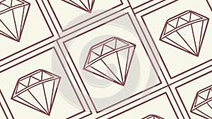 Geometric Diamond Square Pattern Vector Background, vector design Generative AI