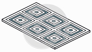 Geometric Diamond Tile Pattern Vector Illustration vector design Generative AI