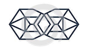 Geometric Diamonds Abstract Interlocking Pattern, vector design Generative AI