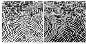 Geometric distorted shape in space