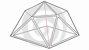 Geometric dome outline, architectural design for modern and structural themes vector design Generative AI