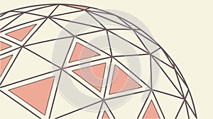 Geometric Dome Structure, Abstract Triangular Pattern, vector design Generative AI
