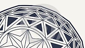 Geometric dome structure architectural building element design, vector design Generative AI