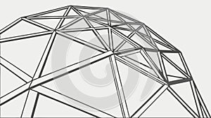 Geometric Dome Structure, Modern Architectural Design Element, vector design Generative AI