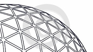 Geometric Dome Structure Outline, Modern Architecture Vector, vector design Generative AI