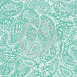 Geometric doodle seamless wallpaper pattern.