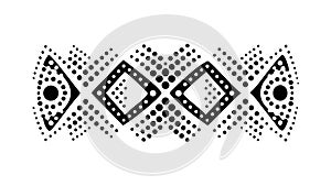 Geometric Dotted Rhombus Pattern Design Element, vector design Generative AI