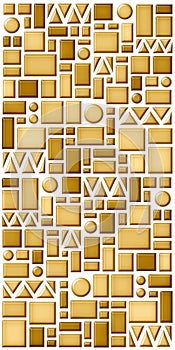 Geometric earthtone tile pattern