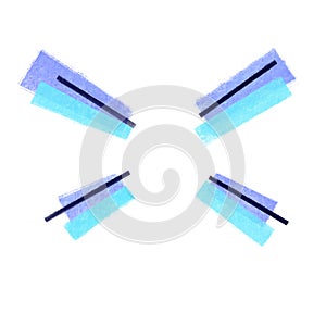 Geometric elements, hand drawn abstract background