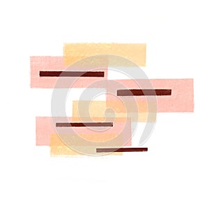 Geometric elements, hand drawn abstract background