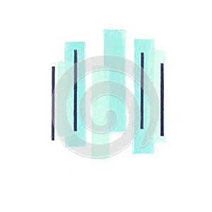 Geometric elements, hand drawn abstract background