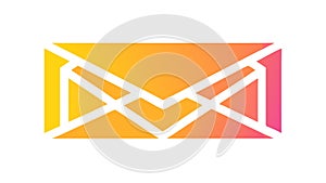 Geometric Email Envelope Outline Vector Icon, vector design Generative AI