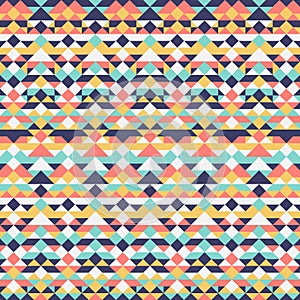 Geometric ethnic oriental ikat or tribal ethnic seamless pattern. Fabric design for tribal embroidery.Vector Fabric Pattern Design