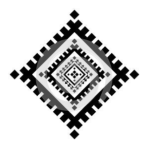 Geometric ethnic pattern art. American, Mexican style. Background Aztec tribal ornament. Design for fabric, clothing, textile,