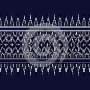 Geometric Ethnic pattern on dark blue