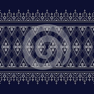 Geometric Ethnic pattern on dark blue