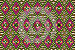 Geometric ethnic pattern traditional Design for background,carpet,wallpaper,clothing,wrapping,Batik,fabric,sarong,Vector illustrat