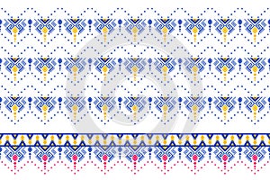 Geometric fabric pattern design to create ethnic patterns.