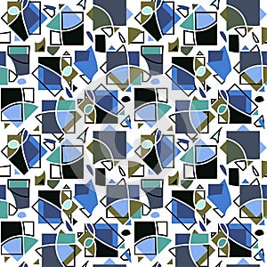 geometric fantasy seamless pattern