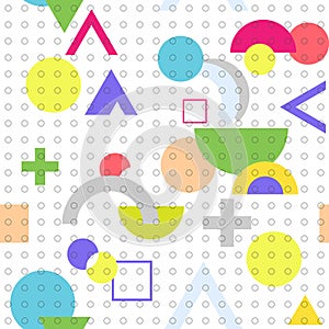 Geometric Figures. Abstract technical, seamless background