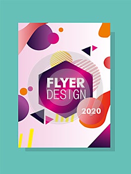 Geometric Flayer Background Design Inspire