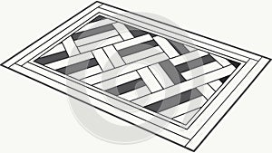 Geometric Floor Tile Pattern with Diamonds, vector design Generative AI