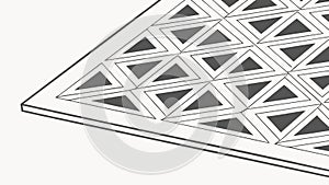 Geometric Floor Tile Pattern, Modern Architectural Surface, vector design Generative AI