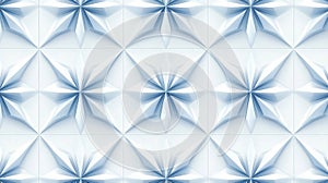 Geometric Floral Pattern with Elegant White and Blue Design
