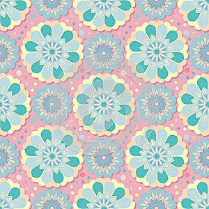Geometric floral pattern seamless