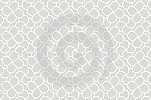 Geometric floral seamless pattern. Vector background with abstract line texture. Neutral monochrome wallpaper, grey