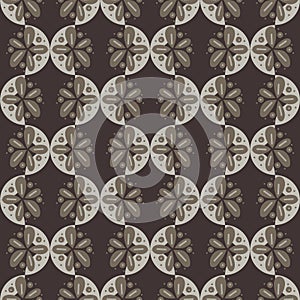 Geometric floral unisex seamless vector pattern