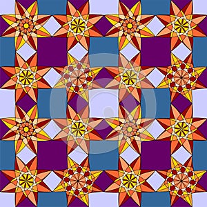 Geometric flowers pattern