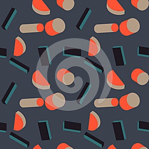 Geometric forms seamless pattern