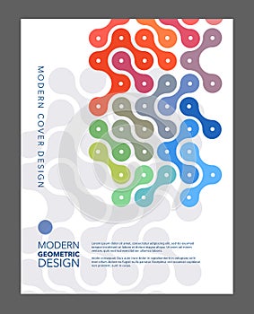 Geometric gears graphic design template. Abstract style.
